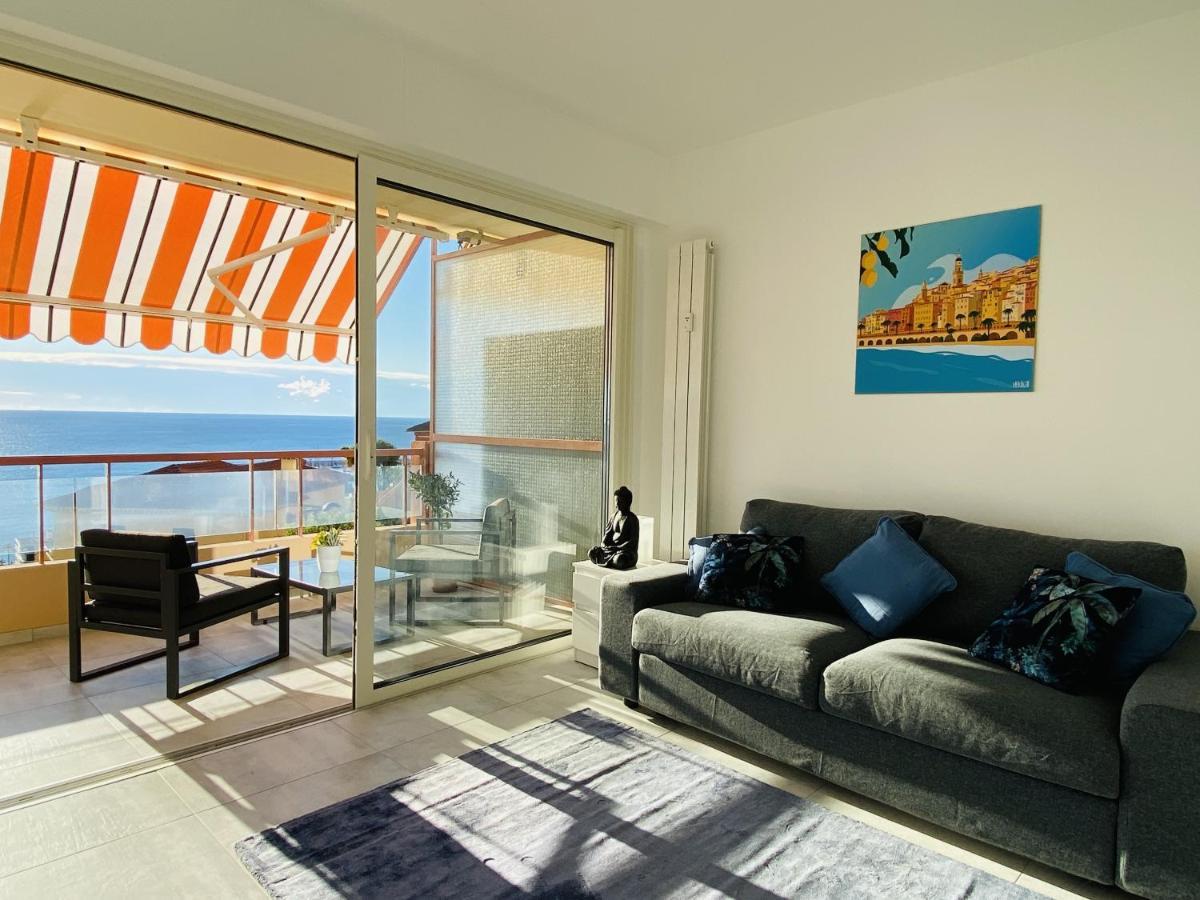 Le Vigia-Vue Mer-Terrasse-Climatisation-Parking Menton Bagian luar foto