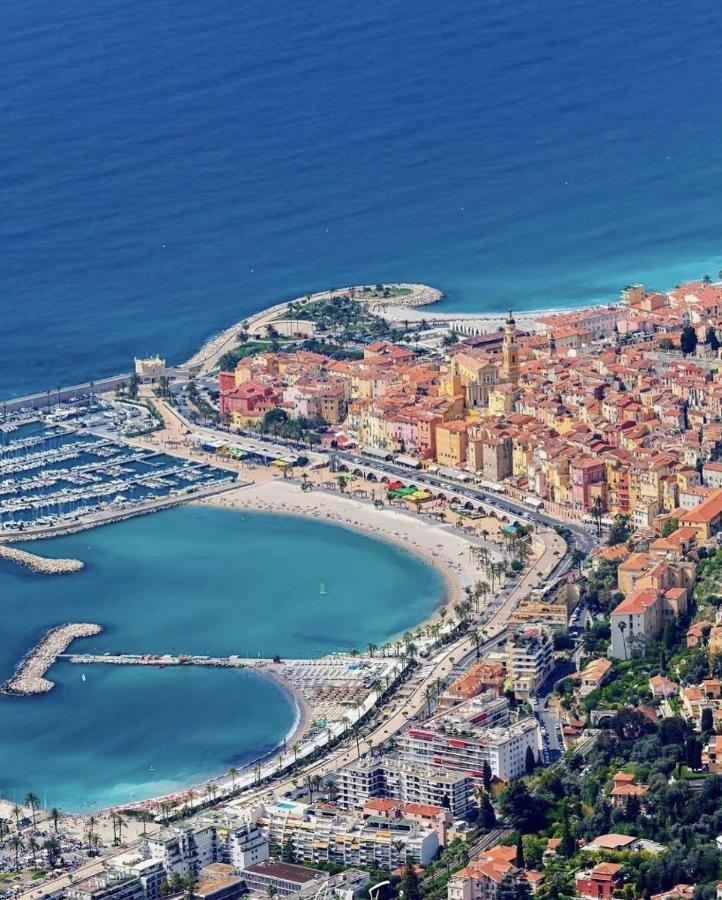 Le Vigia-Vue Mer-Terrasse-Climatisation-Parking Menton Bagian luar foto
