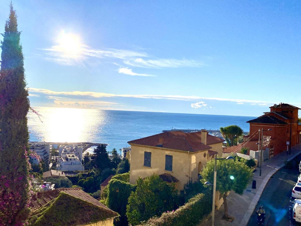 Le Vigia-Vue Mer-Terrasse-Climatisation-Parking Menton Bagian luar foto