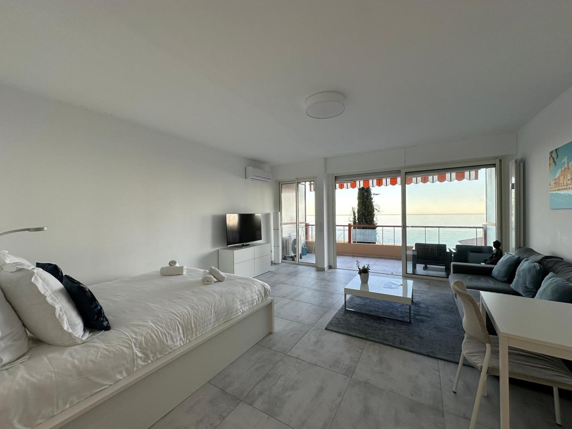Le Vigia-Vue Mer-Terrasse-Climatisation-Parking Menton Bagian luar foto